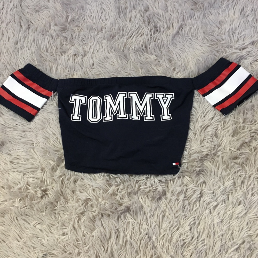 Tommy Hilfiger Cropped off the Shoulder Shirt